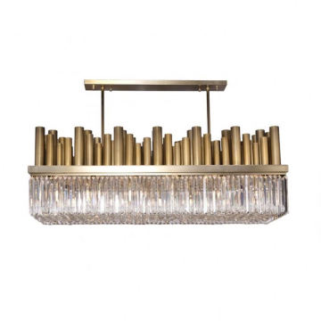 Lighting Big Luxury Metal Decoration Glass Lamp Modern Golden Led Chandelier & Pendant Light